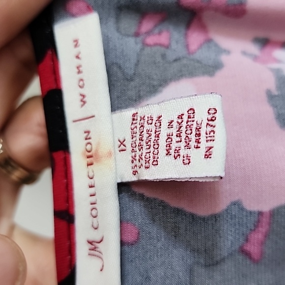 JM COLLECTION FLORAL PRINT TOP - Picture 3 of 3